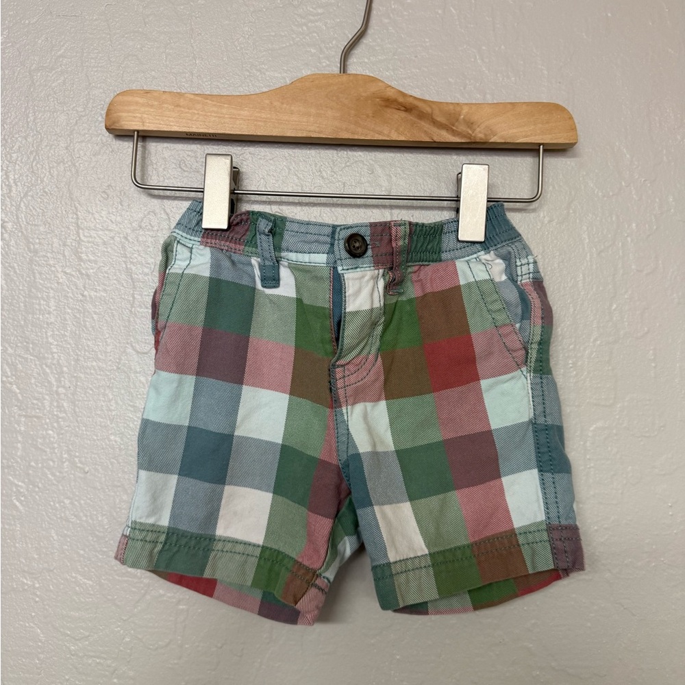 $15 ADD ON tea collection plaid shorts‎ 12-18M Zara Hanna Andersson Baby Gap